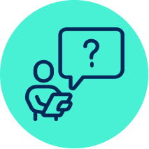 Patient asking question icon